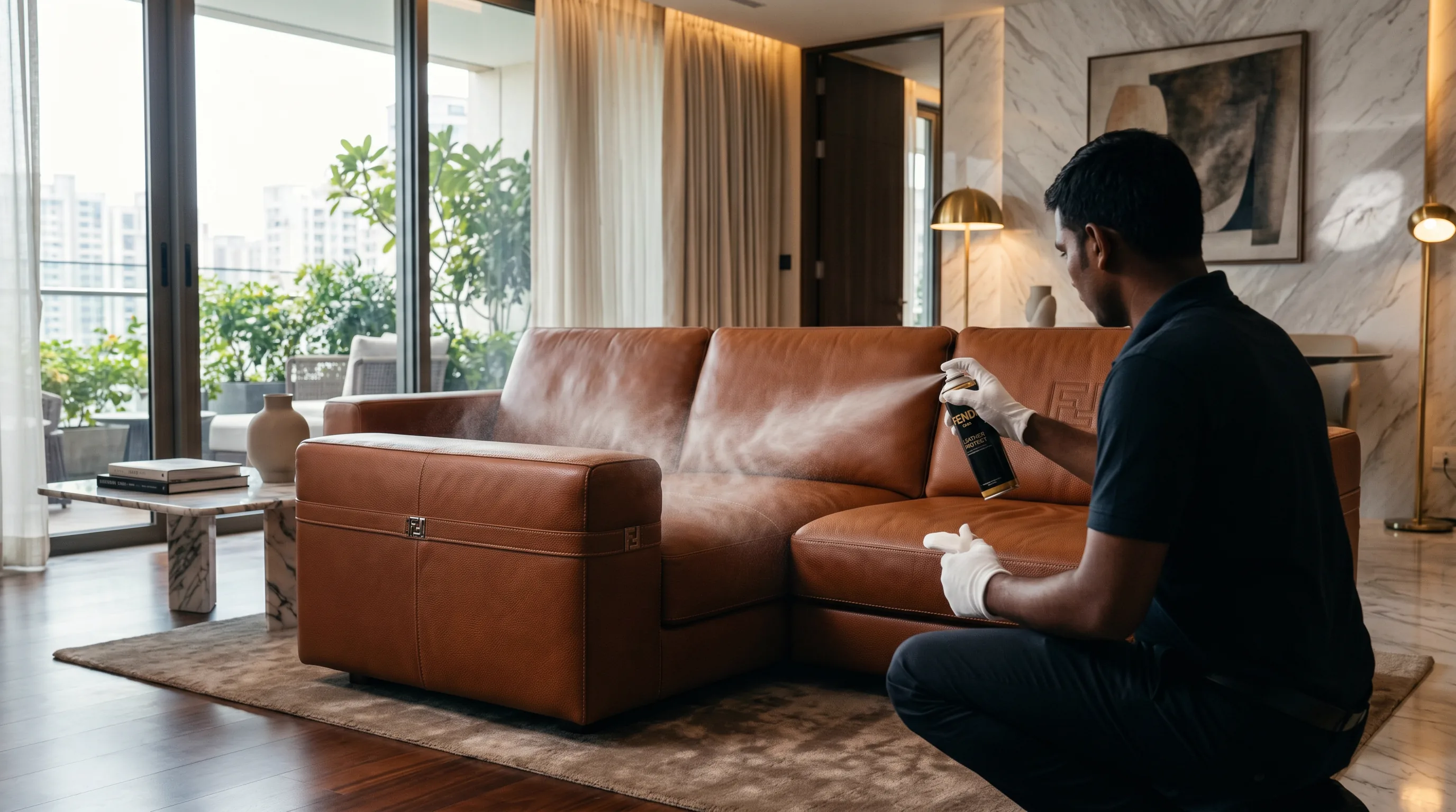 Fendi Casa leather care