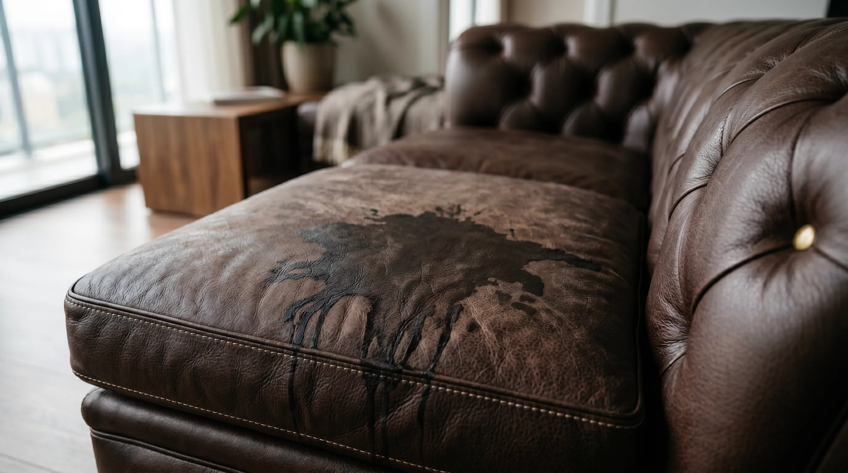 Coconut oil leather damage