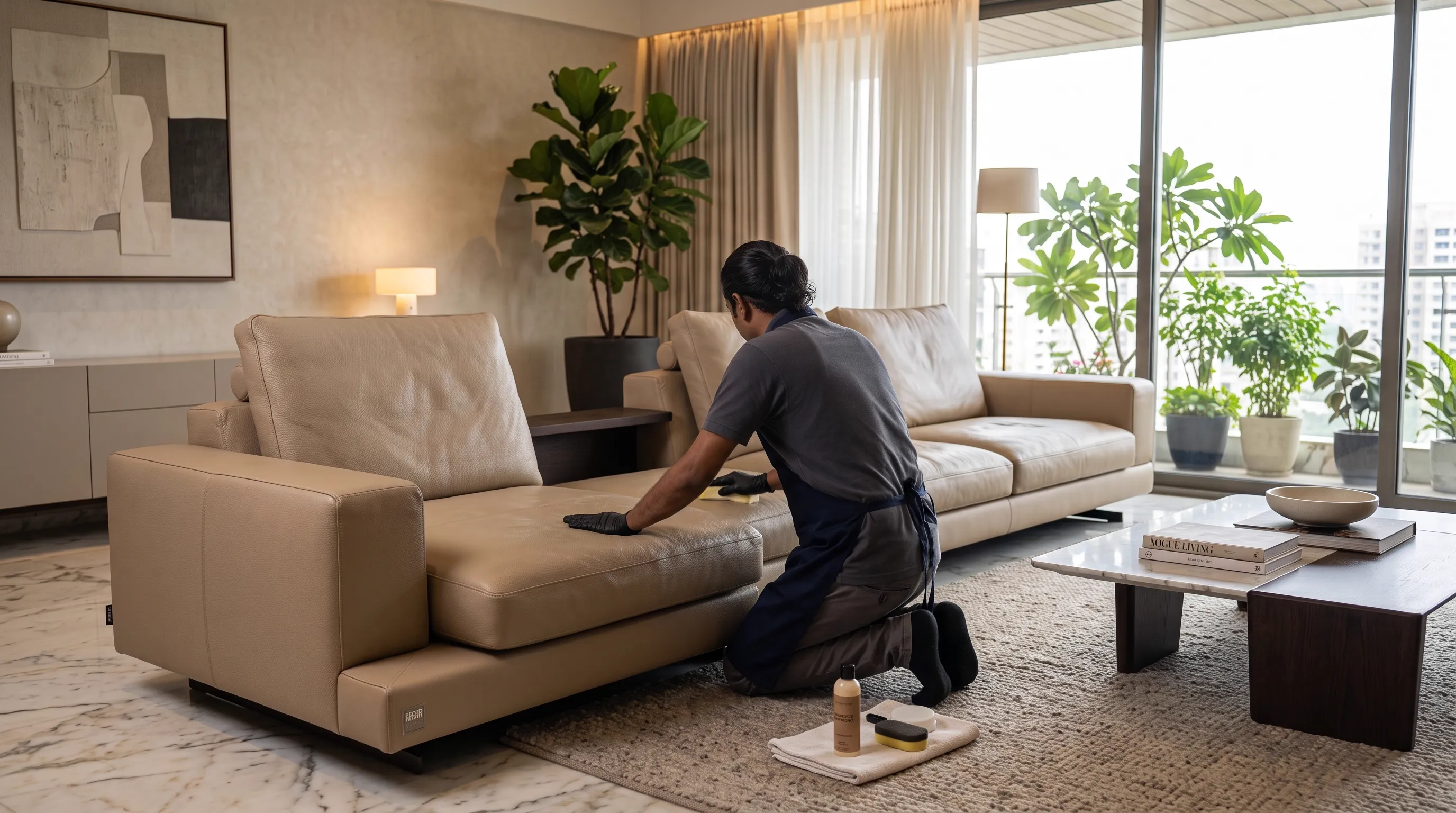 Leather Sofa Polishing in Chennai - At-Home Service from Rs 3,500/seat, The Leather Restorators